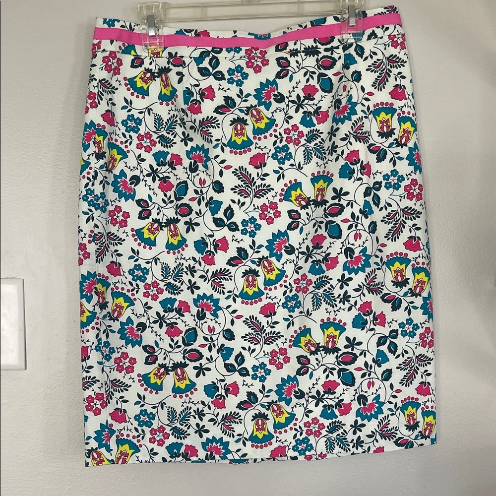 Boden Floral Pencil Skirt